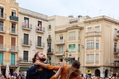 Imagen del espectáculo 'Scotoma' de ayer por la tarde en el Mercadal.