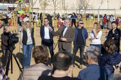 Pau Ricomà en la presentación el espacio lúdico y deportivo de Sant Salvador.