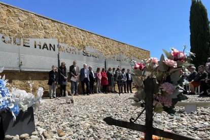 Imatge de l'acte celebrat ahir al cementiri de Tarragona.