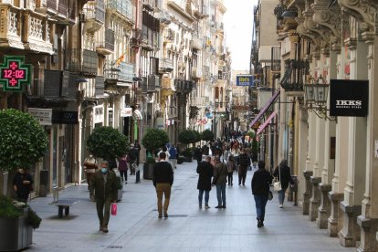 Imatge d'arxiu del carrer Llovera, inclòs en el casc antic de Reus.