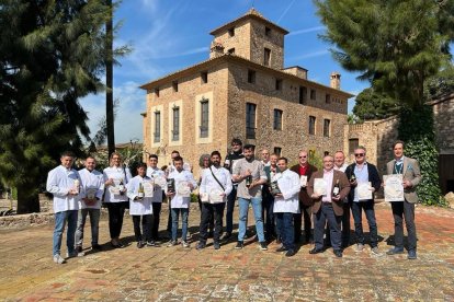 Foto de família de la presentació Jornades de l'Arròs Ganxet.