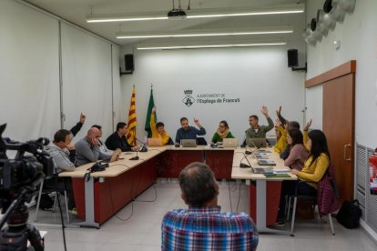 Imatge del ple a l'Ajuntament de l'Espluga de Francolí.