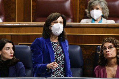 La ministra de Defensa, Margarita Robles, a la sessió de control al Congrés.