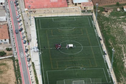 Fotografia general del camp de futbol de la Bisbal del Penedès.