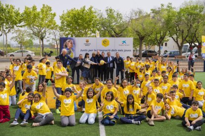 Joan Laporta y Jordi Cruyff inauguran el Cruyff Court Constantí