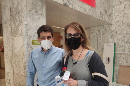 Oriol Mitjà durante la firma de libros la jornada anterior a la Diada.