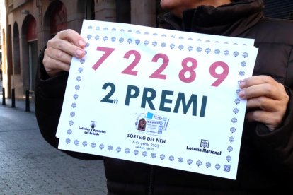 El 72.289, el segon premi de la Loteria del Niño.