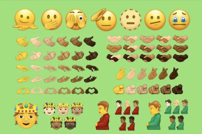 Una persona embarazada de género fluido, una rueda o un trol son algunos de los nuevos emojis.