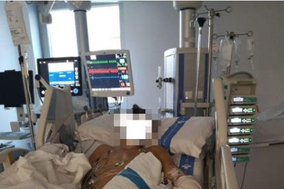 Imagen del niño hospitalizado.