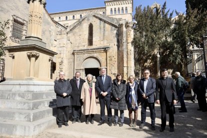 L'alcalde de Tarragona, Pau Ricomà, encapçalant l'acte de reobertura.