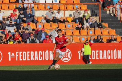 Marc Montalvo durante el partido contra el Calahorra.