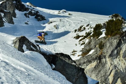 Núria Castán durante la prueba del FWT Challenger en Suiza.