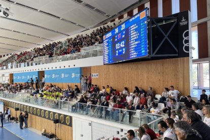 Imatge de les grades durant les finals del Minibàsquet al Palau d'Esports de Tarragona.