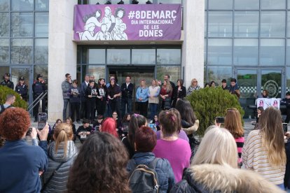 Imatge de l'acte pel 8-M a Cambrils.