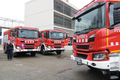 Tres camions dels Bombers de la Generalitat