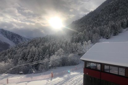 Gruixos de neu d'aquest dimarts a Tavascan