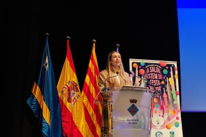 La reusense, Eva Soriano, durante el pregón de Salou ayer.