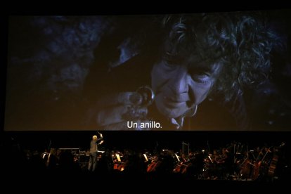 Una escena del film representat ahir al Palau Sant Jordi.