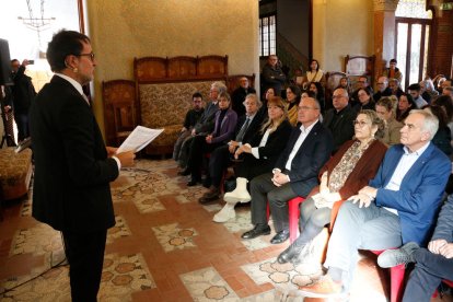 Acto de inauguración del Año Domènech i Muntaner en el Pabellón de los Distinguidos del Pere Mata de Reus.