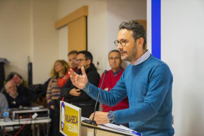 Pere Segura, ahir, al local de Vila-seca Segura, la seu del partit, on es va celebrar l'assemblea.