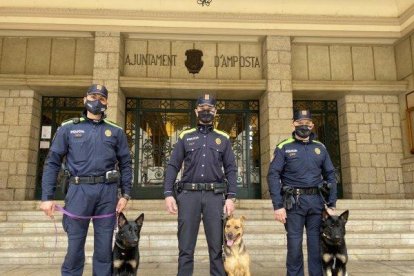 inyet, Gora i Black són els tres membres de la nova unitat canina de la