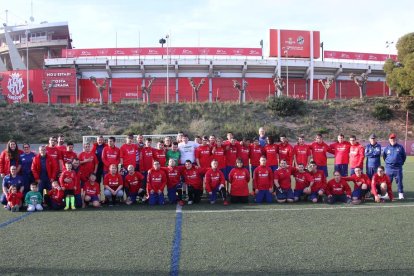 Els membres del Nàstic Genuine durant l'entrenament del darrer dilluns.