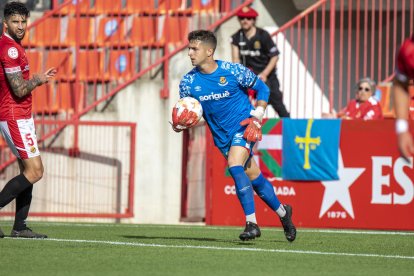 Marc Trilles y Dani Parra en un partido esta temporada en el Nou Estadi Costa Daurada.