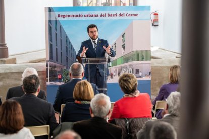 Imatge de l'acte de presentació del projecte de regeneració urbana del barri del Carme.