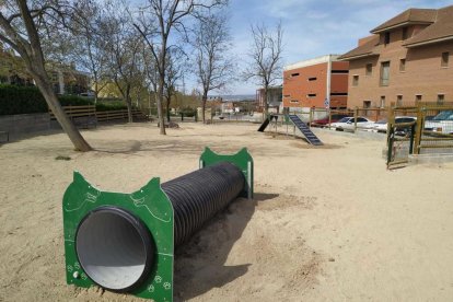 Imatge del pipican del carrer del Nord de l'Arboç amb les obres enllestides.