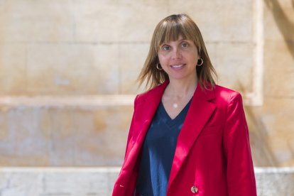 La cap de llista per 'Sí Tarragona', Mar Giné, abans de l'entrevista.