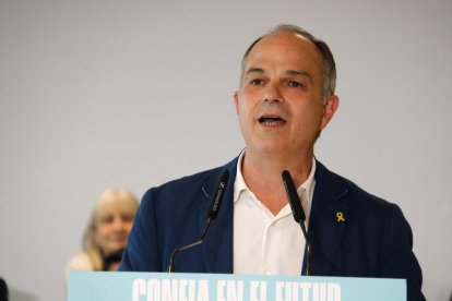 El secretari general de Junts, Jordi Turull, en un míting a Lleida.