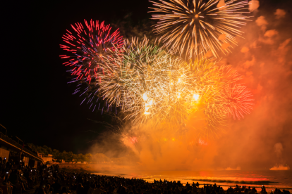 Imagen del segundo día del Concurso Internacional de Fuegos Artificiales de Tarragona de este año.