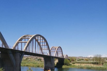 Riu Ebre a l'alçada de Móra d'Ebre.