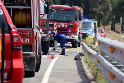 Imagen de la N-420 en Marçà (Priorat), donde ocurrió el accidente mortal.