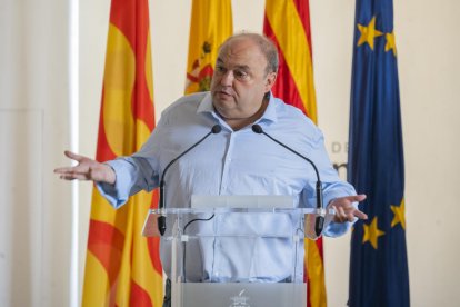 Jordi Fortuny (ERC) en una intervenció al darrer ple de l'Ajuntament de Tarragona.