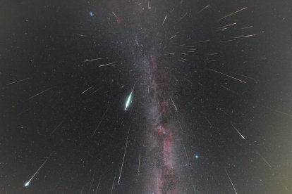 Imatge de la pluja d'estels, Perseids.