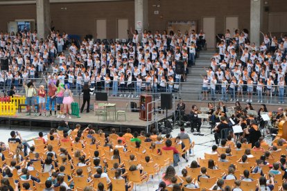 Imatge del moment de la cantata a Cambrils.