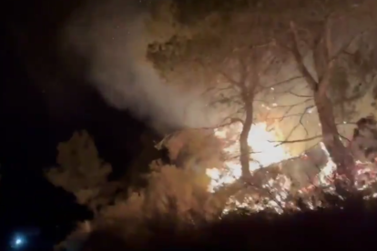 Imatge de l'incendi a la Torre de l'Espanyol.