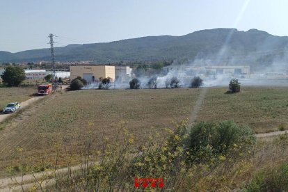 Imatge de l'incendi a Montblanc.