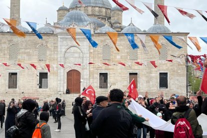 Imatge del centre d'Istambul dos dies abans de les eleccions a Turquia.