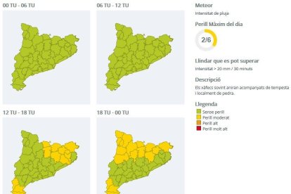 Imatge dell mapa difós per Protecció civil.