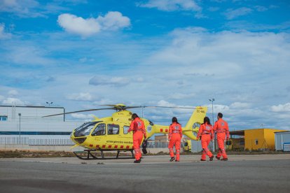 Un dels helicòpters medicalitzats del SEM.