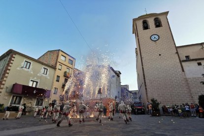 Imatge del Correfoc de la Festa Major de Riudecanyes.