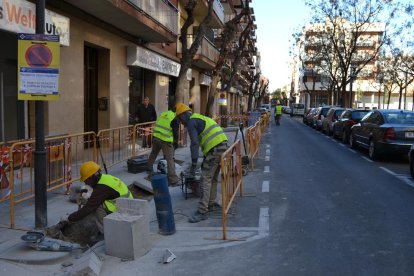 Imatge d'arxiu de reparació de voreres.