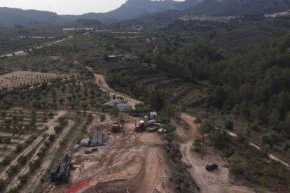 Estado de las obras de la depuradora de Tivissa.