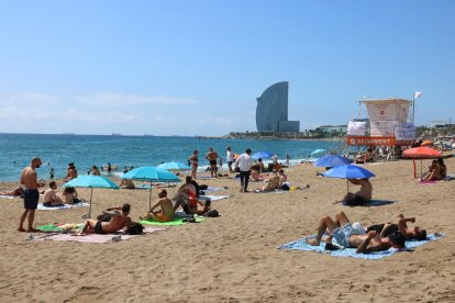 Imatge de la platja de la Barceloneta.