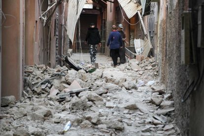 Destrosses en un carrer de Marràqueix.