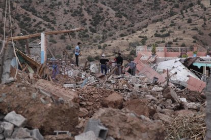 Imagen del pueblo de Targa después del terremoto.