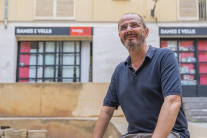 Oriol Grau, aquest dimarts, a la plaça de Dames i Vells de Tarragona.