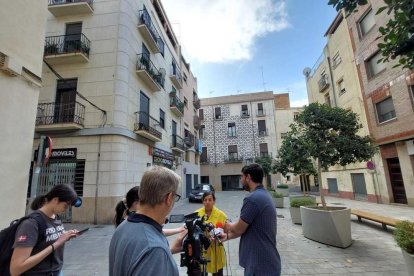 Sònia Roca, regidora de Urbanismo, Patrimonio y Centro Histórico, durante la presentación de las ayudas.